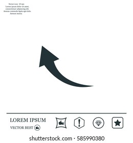 arrow indicates the direction. icon. vector design
