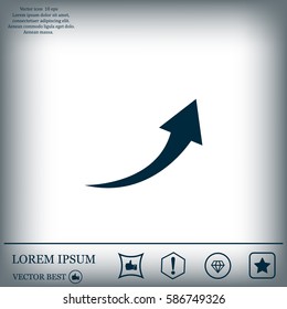 arrow indicates the direction. icon. vector design