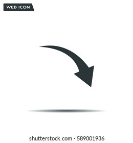 arrow indicates the direction. icon. vector design