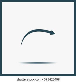 arrow indicates the direction. icon. vector design