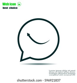 arrow indicates the direction. icon. vector design