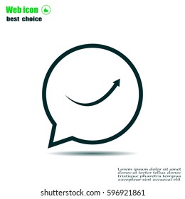 arrow indicates the direction. icon. vector design