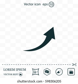 arrow indicates the direction. icon. vector design