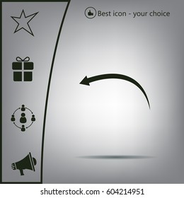 arrow indicates the direction. icon. vector design