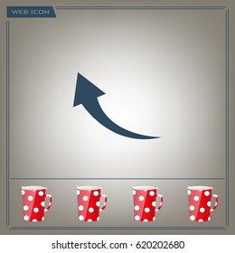 arrow indicates the direction. icon. vector design