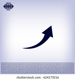 arrow indicates the direction. icon. vector design