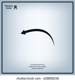 arrow indicates the direction. icon. vector design