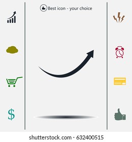 arrow indicates the direction. icon. vector design