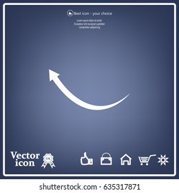 arrow indicates the direction. icon. vector design
