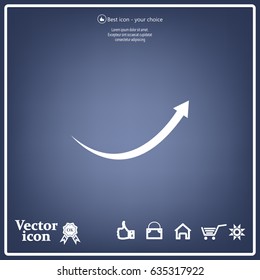 arrow indicates the direction. icon. vector design
