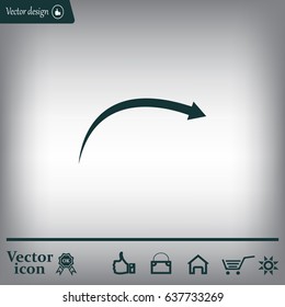 arrow indicates the direction. icon. vector design
