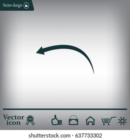 arrow indicates the direction. icon. vector design