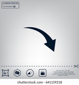 arrow indicates the direction. icon. vector design