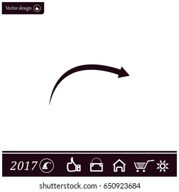 arrow indicates the direction. icon. vector design