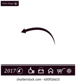 arrow indicates the direction. icon. vector design