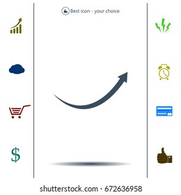 arrow indicates the direction. icon. vector design