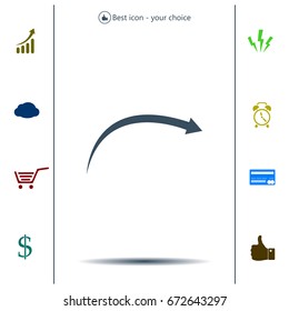 arrow indicates the direction. icon. vector design
