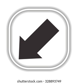 arrow indicates the direction.  Modern design flat style icon