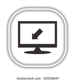 arrow indicates the direction. Modern design flat style icon