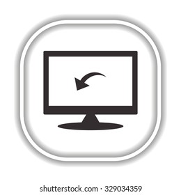 arrow indicates the direction. Modern design flat style icon