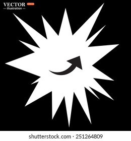 arrow indicates the direction, vector illustration, EPS 10