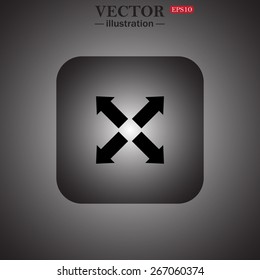 arrow indicates the direction, web icon. vector design