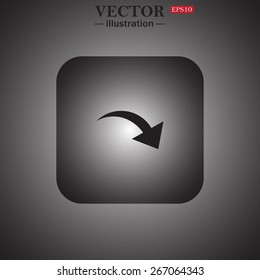 arrow indicates the direction, web icon. vector design