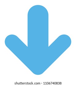 
An arrow indicating downward direction, down arrow 
