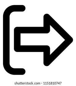 
An arrow indicating logout sign 
