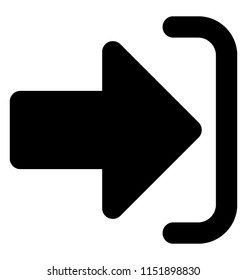 
An arrow indicating logout sign 
