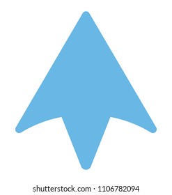 An arrow indicating upward direction