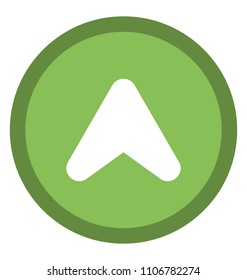 An arrow indicating upward direction, up arrow 
