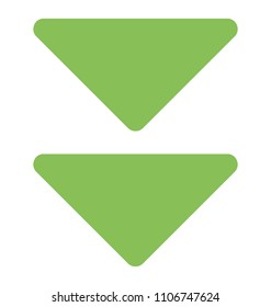 
An arrow indicating upward direction, scroll down arrow 
