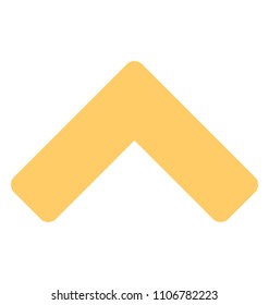 An arrow indicating upward direction, scroll up arrow 
