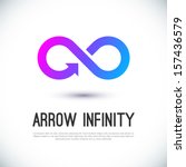 Arrow infinity business vector logo design template for your design.