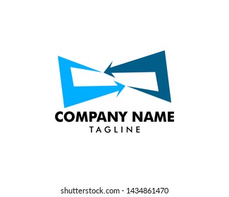 Arrow infinity business vector logo symbol design template