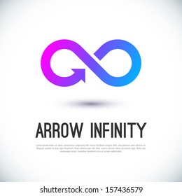 Arrow infinity business vector logo design template for your design.