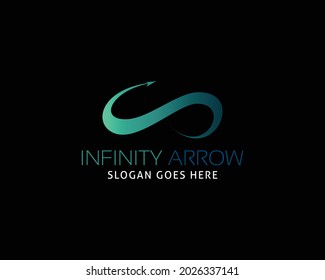 Arrow infinity business vector logo design