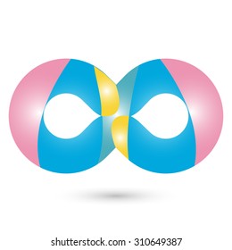 Arrow infinity business vector logo design template for your design