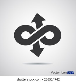 Arrow infinity icon