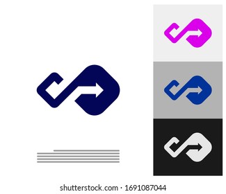 Arrow Infinity logo vector template, Creative Infinity logo design concept