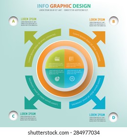 Arrow info graphic design, Business concept design. Clean vector.