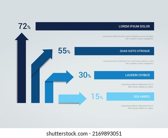 Arrow info graphics flowchart. Vector.