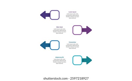 Arrow Infographic with 4 Steps