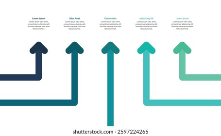 Arrow Infographic with 5 Steps