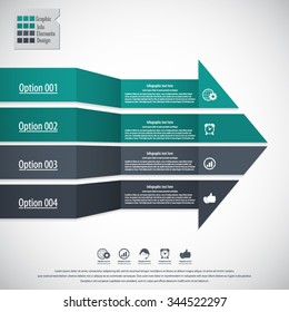 Arrow Infographic Background - AI EPS 10 with transparency effects. Infographic arrow background design. 