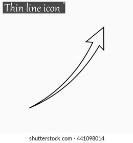 Arrow Infographic, chart icon Vector Style thin line