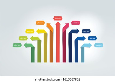 Arrow infographic, chart, scheme, flowchart.