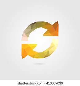 Arrow Infographic Design Polygonal Style. Low Poly