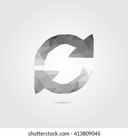 Arrow Infographic Design Polygonal Style. Low Poly